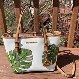 Michael Kors tropical leaf bag